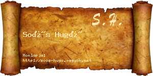 Soós Hugó névjegykártya